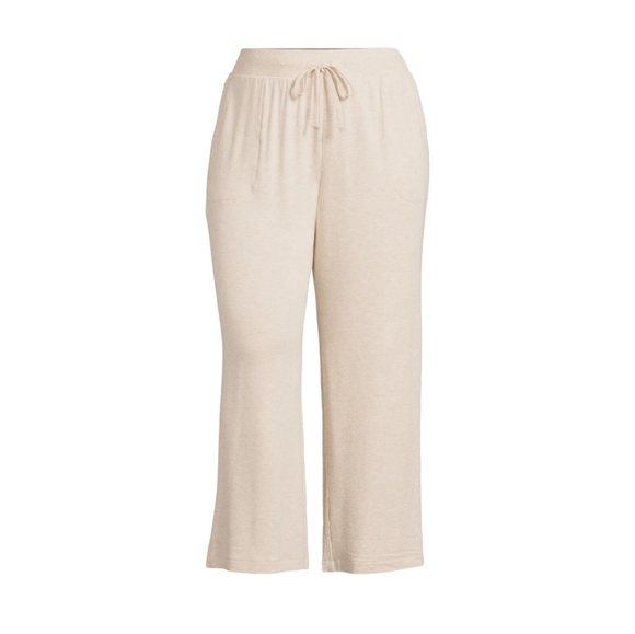 Terra & Sky Women’s Size 4X (28W-30W) Plus Size Knit Pant Oatmeal Heather - Picture 1 of 6